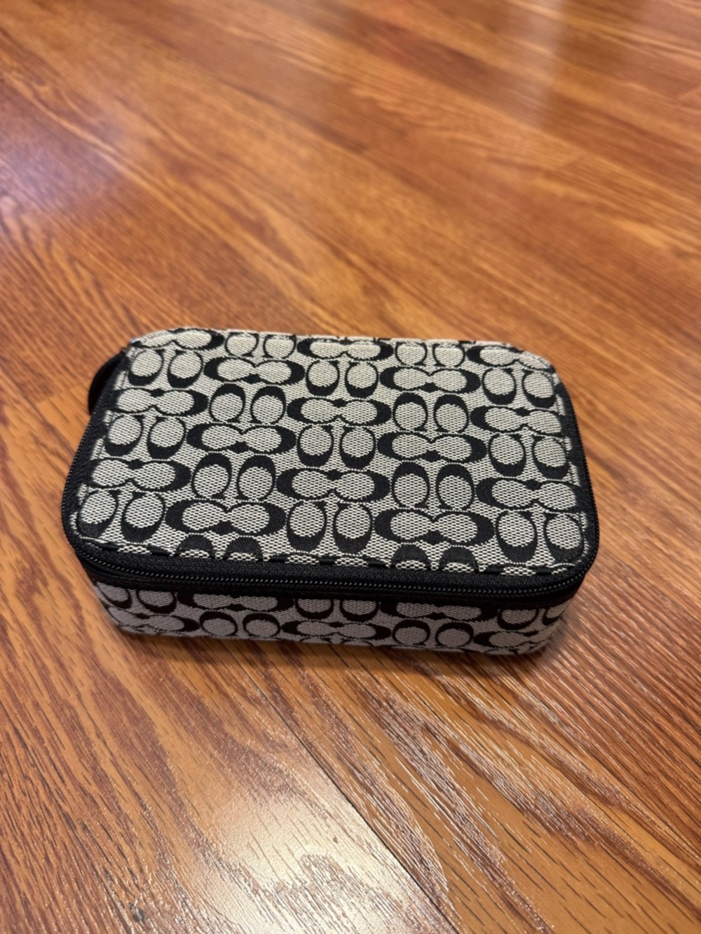 Black COACH Travel Jewelry Case